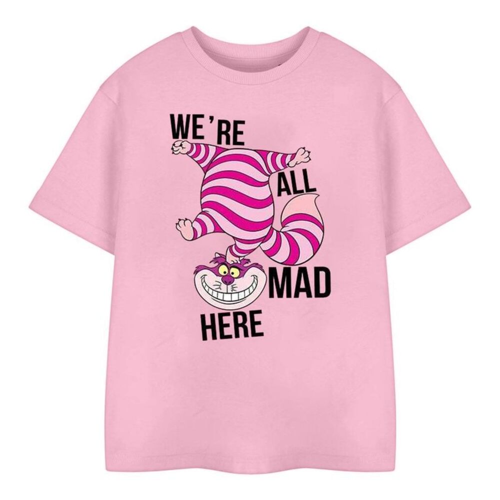 Alice In Wonderland Womens/Ladies We�'re All Mad Here Cotton Boyfriend T-Shirt /